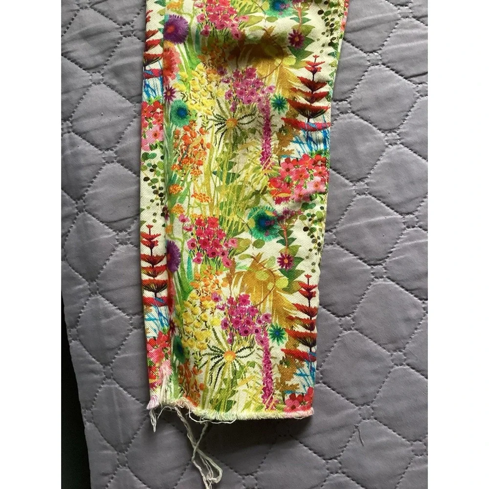 J. Crew Toothpick Pants Womens 26 Floral Print Liberty Art Ankle Jeans festival - Picture 9 of 16